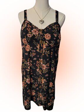 CUTE Y2K STRAPPY FLORAL SUN DRESS EUC 1X 2X XXL